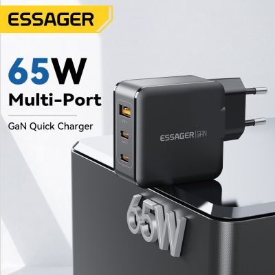 Essager GaN 65W USB C Charger Fast Charge QC4.0 Type C Charger PD3.0 USB Charger For iPhone 14 13 Pro Max MacBook Xiaomi Laptop Wall Chargers