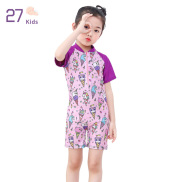 Bộ Đồ Bơi Liền Thân Cho Bé Gái 27Kids Hoạt Hình Nhanh Khô