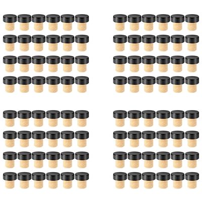 96 Pieces Cork Plugs Cork Stoppers Tasting Corks T-Shape Wine Corks with Top Wooden Wine Bottle Stopper Bottle Plugs