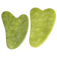 【CW】 Natural Jade Stone Gouache Scraper Gua Sha Massage Tools For Body Meridian Scrapping Face Lifting Slimming Skin Detox Beauty