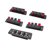 2/5/10Pcs 4 Poles Speaker Audio Terminal Block 4 Positions Connector Push In Jack Spring Load Breadboard Clip