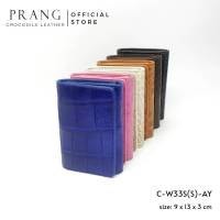 Prang Crocodile Belly Leather Short Tri-fold Wallet กระเป๋าสตางค์สามพับ ใบสั้น หนังจระเข้​ C-W33S(S)-AY