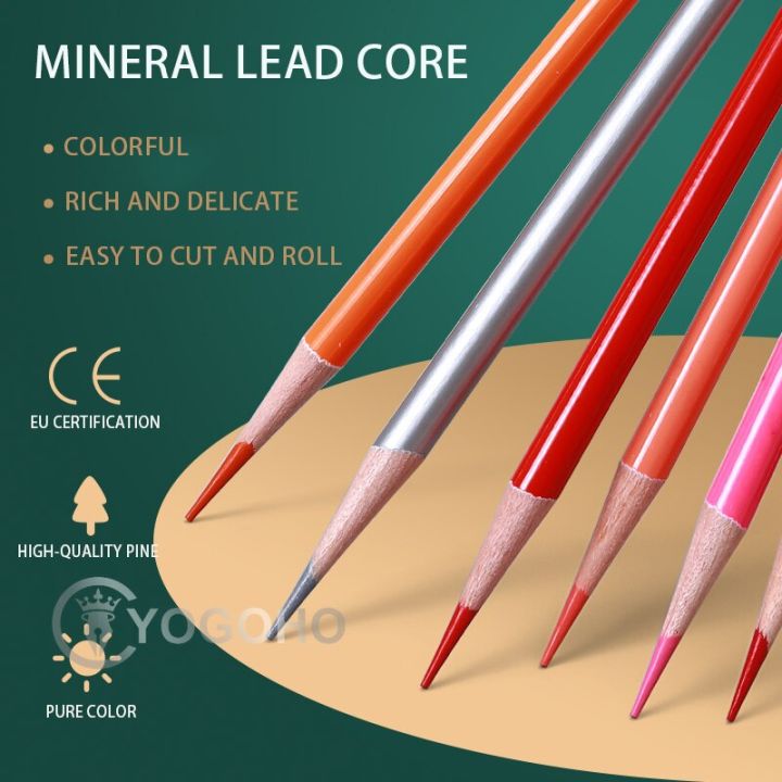 ดินสอสี200-120-72-48สีด้วยดินสอรูปวาดสีพาสเทลถุงผ้าแบบมืออาชีพอุปกรณ์ศิลปะดินสอสีสำหรับศิลปิน