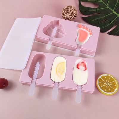 Covered Silicone Mold Cartoon Popsicle Grinder Maker Color