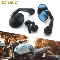 ZORBYZ กระจกด้านข้างท้ายแฮนด์กลม CNC สีดำ12สกรูหัวหกแหลี่ยมสำหรับ BMW R NineT Scrambler เมือง HP4เมือง S1000R Bs1