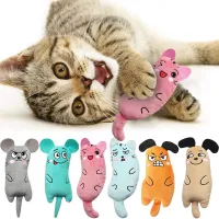 Teeth Grinding Catnip Toys Interactive Plush Cat Toy Mouse Shape Chewing Claws Thumb Bite Cat Mint For Cats Funny Little Pillow Toys