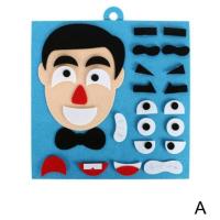 DIY Toys Emotion Change Puzzle Toys Creative Facial Expressions Face Changing Puzzle Stickers Toys Kids Creative Teach Toys Gift