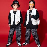 [COD] Childrens street dance suit boys hip-hop costumes handsome vest children hiphop girls tide autumn