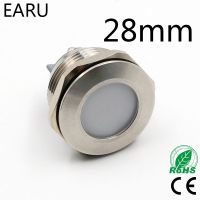 28mm IP67 Waterproof Metal LED Indicator Lamp Light Signal Pilot Car Boat Machine Power Working Waring 5V 12V 24V 110V 220V Red