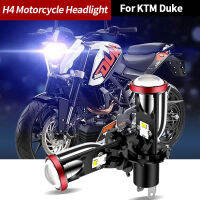 1X สำหรับ KTM Duke 250 125 200 390 650 990รถจักรยานยนต์ H4 LED เลนส์ไฟหน้าติดตั้งเพิ่มอุปกรณ์แข่ง Cafe E Nduro Moto ด้านหน้าโคมไฟ