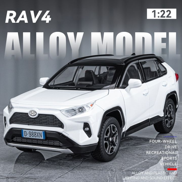 1-22-rav4-suv-alloy-cast-toy-car-model-sound-and-light-pull-back-childrens-toy-collectibles-birthday-gift
