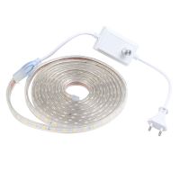 AC 220V LED Strip Lights Dimmer 5050 60LEDs/M Waterproof White/Warm White 1M 2M 3M 4M 5M 6M 7M 8M 9M 10M 15M 20M 25M EU US Plug LED Strip Lighting