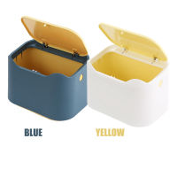 Portable Waste Paper Bin Table Leakproof Nordic Style Bathroom With Lid Kitchen Desktop Trash Can Home Office Mini Rubbish