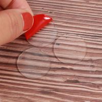 卍 10Pcs 3M Circle Double Sided Tape Strong Acrylic Adhesive PET Red Film Clear Double Sided Tapes No Trace LCD Phone Tablet Screen