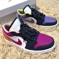 1low Color Splicing Powder Purple Mandarin Duck Low Top Trendy Casual Sports Shoes Basketball Shoes For Men And Women