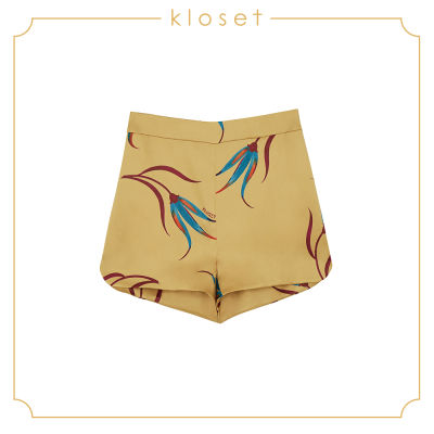 Kloset Short With Detail (AW18-P002) เสื้อผ้าแฟชั่น เสื้อผ้าผู้หญิง กางเกงแฟชั่น กางเกงขาสั้น กางเกงพิมพ์ลาย