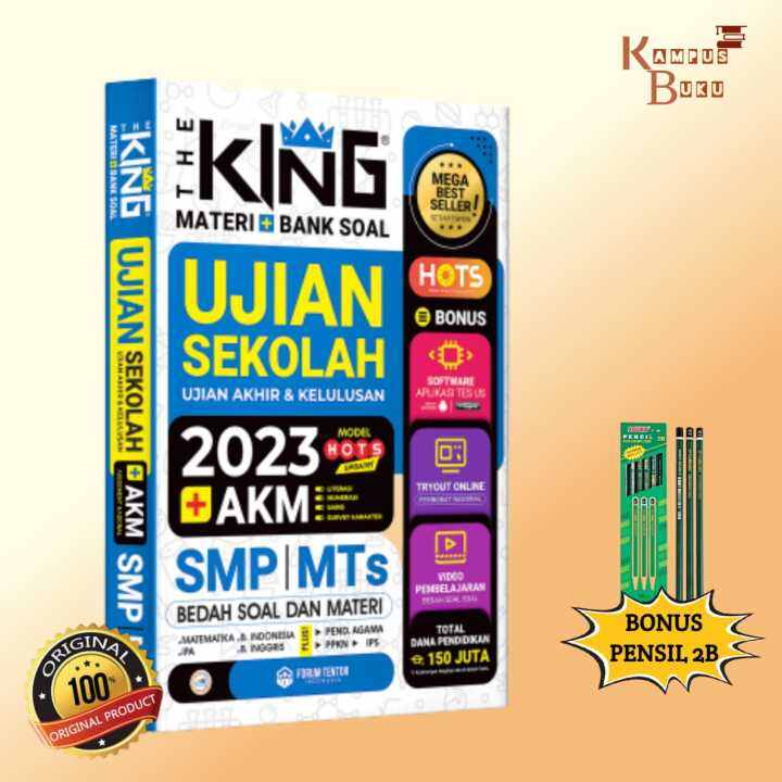 BUKU UJIAN SEKOLAH AKM SMP : THE KING MATERI BANK SOAL UJIAN SEKOLAH ...