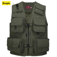 Donglin แจ็คเก็ตตกปลา Quick-drying Mesh Vestt Multi-Pocket Mesh Vest Outdoor Vest Multi Pocket Summer Mesh Vest