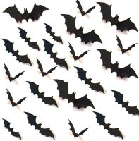 【HOT】✻ Bat 12/60/72 Bats Wall Decoration Scene Layout Bar Haunted Horror Props