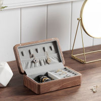 Amgoth Luxury Wood Jewelry Box Wooden Necklace Earring Watch Organizer Display Ring Holder Rustice Storage Case Casket Gift Box