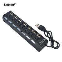 7พอร์ตความเร็วสูง USB Hub 480 Mbps USB 2.0 Hub เปิด/ปิดสวิทช์ Hub แยก USB สำหรับแล็ปท็อปพีซีอุปกรณ์ต่อพ่วงคอมพิวเตอร์อุปกรณ์เสริม