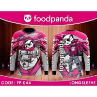 ฟรีหน้ากาก!!! Food PANDA ใหม่ เสื้อกีฬาแขนยาว ลาย 3D สําหรับปั่นจักรยาน