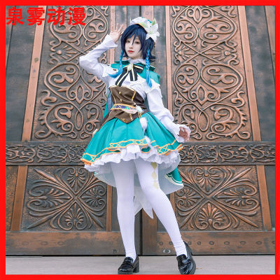 Genshin Impact Venti Maid Ver. Dress Cosplay Exclusive Authorization Game Costume For Girls Women Christmas Lovely Uniform Suit