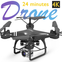 4 HD 4K/1080P/720P กล้อง Drone ใหม่ล่าสุด RC Drone รีโมทคอนโทรล Fpv Drone Quadcopter (แกน Gyro 6 แกน + มุมกว้าง 120 องศา + ระดับความสูง + One Key Return + 360 องศาพลิก + โหมด Headless + Real Time Transmission + RC/APP control)