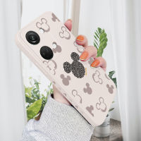 เคสโทรศัพท์สำหรับ OnePlus Nord 3 5G เคสป้องกันกล้องคลุมทั้งหมดปลอกซิลิโคนของเหลวรูปการ์ตูนเคสโทรศัพท์มิกกี้เมาส์ขอบสี่เหลี่ยม