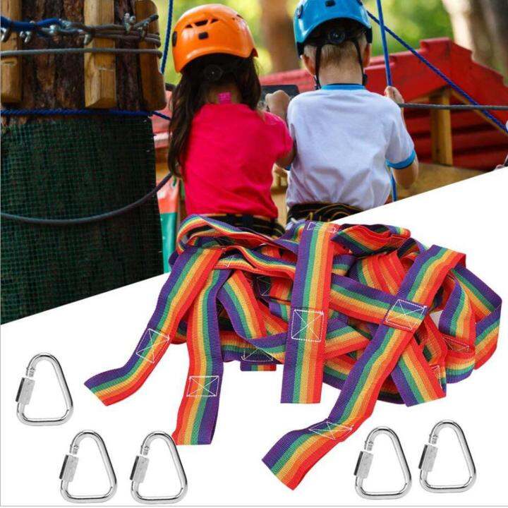 Kid Climbing Net Rope Ladder Backyard Outdoor Treehouse Training Lazada