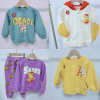 Kids Sweatershirts 2021 Autumn Bebe Brand Toddler Girls Boys Cotton Hoodies Cute Cartoon Printed Baby Child Outwear Pant Clothes