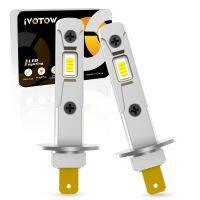 IVOTOW 2Pcs Error Free H1 LED Bulb 1:1 Mini Size No Adapter Required For Car LED Head Light 6500K White 16 Pcs CSP 7035 Chips F