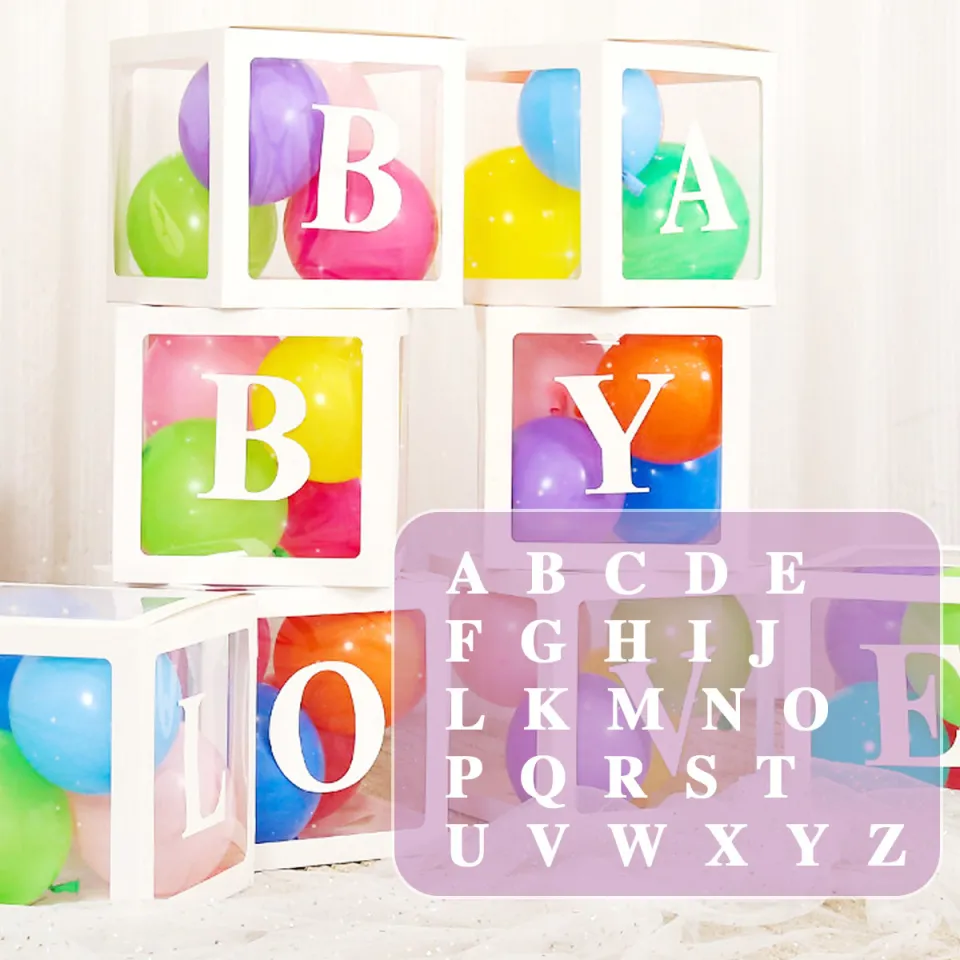 Baby Balloon Boxes Transparent Blocks Balloon In a Box for Kids