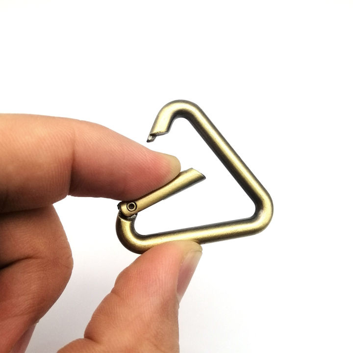 สามเหลี่ยม-spring-gate-o-แหวนเปิดกระเป๋าหนังกระเป๋าถือเข็มขัดหัวเข็มขัดเชื่อมต่อพวงกุญแจจี้-key-chain-snap-clasp-คลิป-diy-jieloe