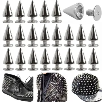 Metal Spikes and Studs Cone Spiked Rivets PU DIY Crafts Punk Studs