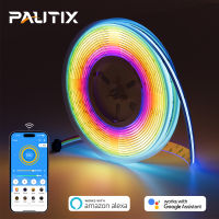 PAUTIX 12V24V COB RGBIC Pixel Addressable LED Strip Light Kit Smart Wifi Bluetooth App Control Work With Alexa Home