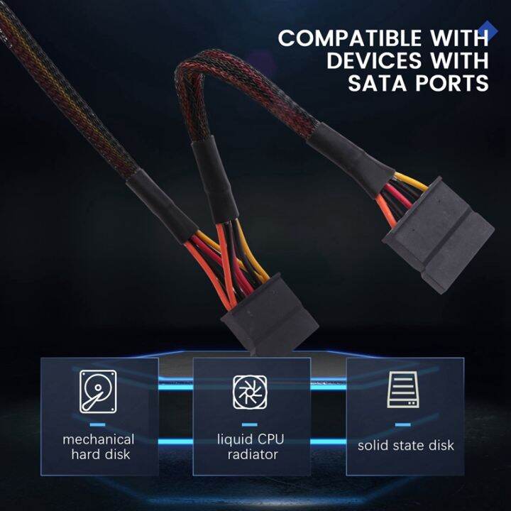 mini-6pin-to-15pin-x2-sata-power-cable-cord-for-dell-vostro-3650-3653-3655-desktop-computer-hdd-ssd-expansion-cable