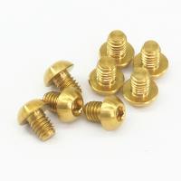 4 PCS M4x5mm Golden GR5 Titanium Button Head Screw For Road Bicycle C-ke