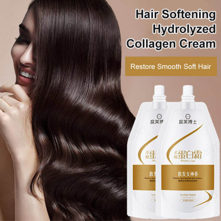 Jiketai Hair Softening Hydrolyzed Collagen Cream Hydrating Protein Cream Hair Conditioner Smooth 0375