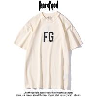 fg เสื้อยืดผ้าฝ้ายแขนสั้นทรงหลวมแบบลําลอง