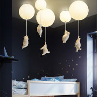 Modern Led Bear Ceiling Chandelier for The Childrens Room Baby Bedroom Pendant Light Home Decoration Accessories Indoor Fixture