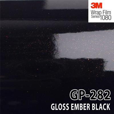 3M Wrap Film series 1080 สติ๊กเกอร์ติดรถแบบเงาสีดำเกร็ดทอง (30cm.x30cm.)
