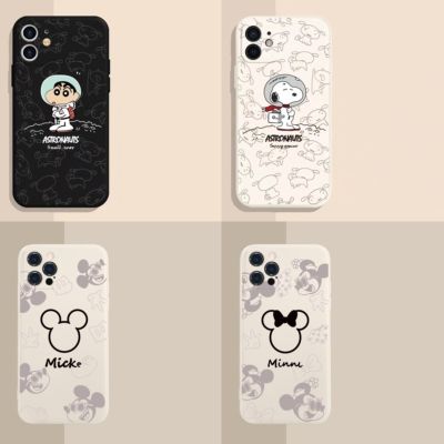 เคส iPhone 11 Pro Max X XR XS Max 8 7 6 6S Plus SE 2020 Cartoon Mouse Snoopy Protect Camera Soft Case
