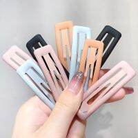 【cw】 2/4pc Color Matt Frosted Metal Hair Barrettes Hairpins for Grirls Womens Hairgrips Stying Accessories