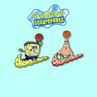 ORDINA น่ารัก หมวกโค้ต เครื่องประดับ Patrick Star หมุดปก ตัวละครคลาสสิก เข็มกลัดเข็มกลัด เข็มกลัดเคลือบ SpongeBob Badge SpongeBob SquarePants