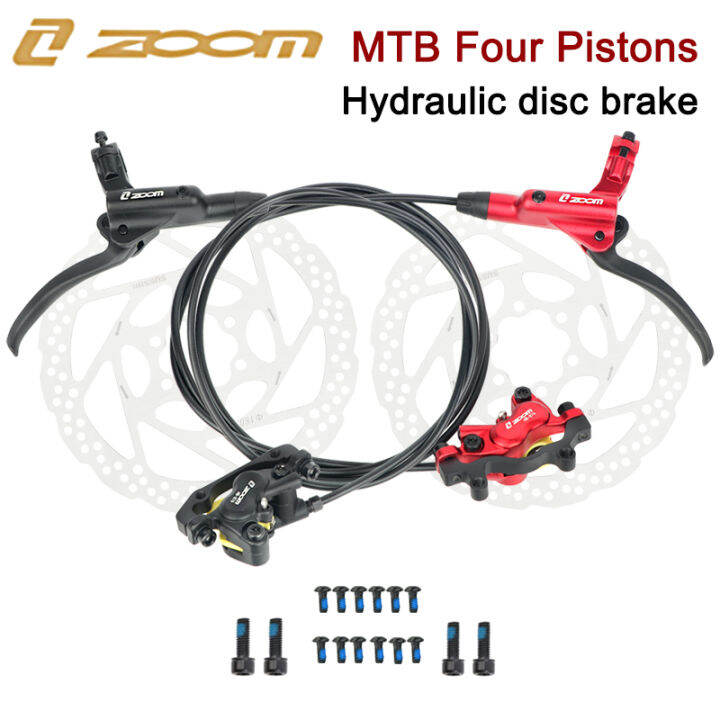 ZOOM HB876 MTB Hydraulic Brakes 4 Piston Brake for Bicycle 160mm Disc