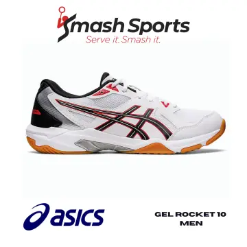 Asics gel rocket 9 cheap men's shoes white classic red