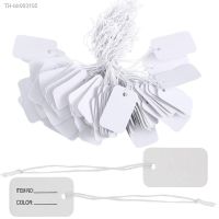 ✇ 50sets 1.5x2.5cm White Price Paper Tags with Elastic Rope Kraft Paper Lables for DIY Jewelry Retail Price Tags Cards Hang Label