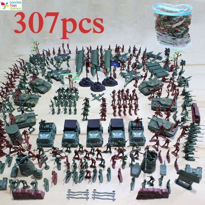 LT【ready stock】307pcs/lot Military Plastic Soldier Model Toy Army Men Figures Accessories Kit Decor Play Set ของเล่นถูกๆ ของเด็กเล่น1【cod】