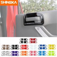 【CW】 SHINEKA2/4 Door Car Door Handle Bowl Decoration Cover Trim Stickers ForWrangler JK 2011-2017 Interior Accessories